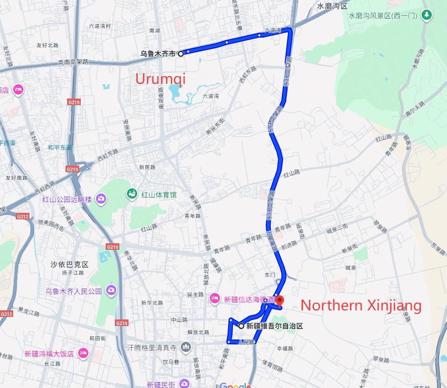 Urumqi Tour:10-day 9-night · Private Tour · Urumqi+Northern Xinjiang+Kanas route map