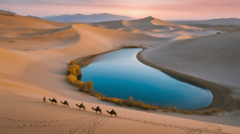 Mogao Caves Tour: 3-day 2-night · Private tours · Mogao Caves + Mingsha Mountain And Crescent Spring + Yumen Pass