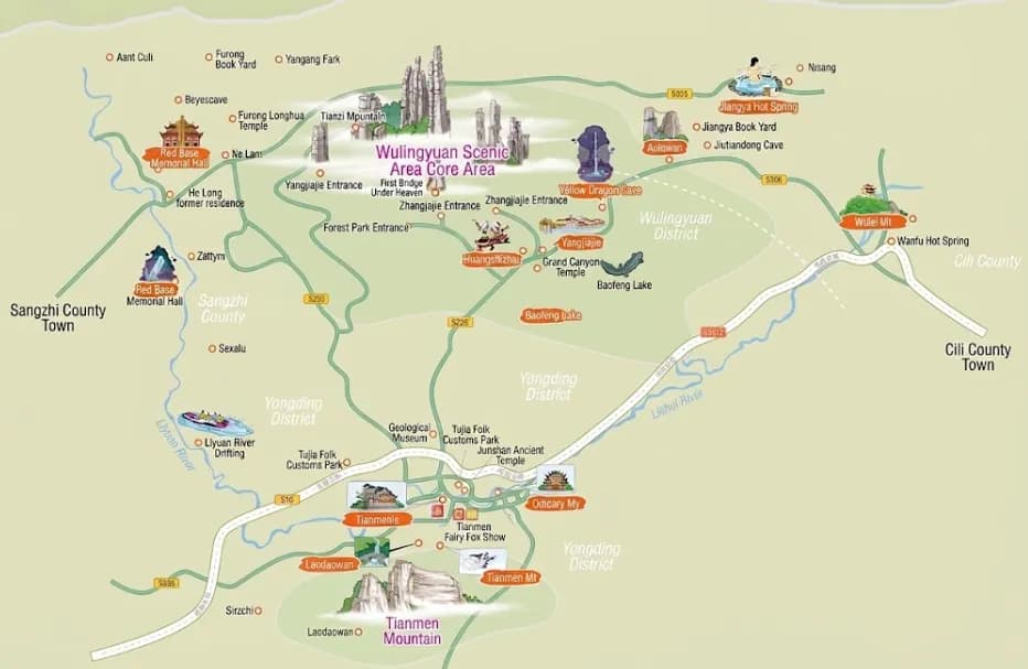 Ultimate Zhangjiajie Travel Map & Guide: Exploring Wulingyuan, Tianmen Mountain, and Beyond