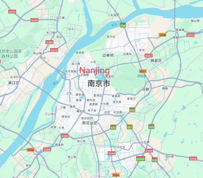 China Nanjing Itinerary 5 Days: 4-night · Private Tour · Nanjing route map