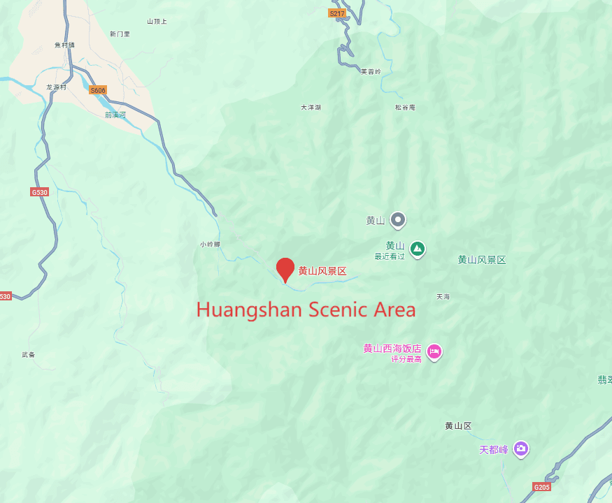 China Huangshan Tourism: 3-day 2-night · Private Tour · China+Huangshan Scenic Area route map