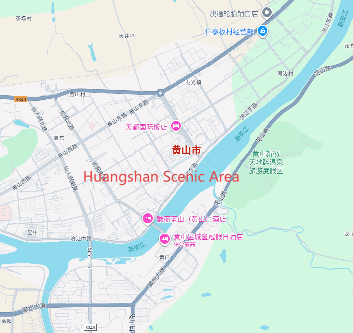 China Huangshan Scenic Area Tour: 2-day 1-night · Private Tour · Anhui Huangshan Scenic Area route map